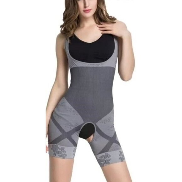 Bamboo Charcoal Slimming Breathable Bodysuit 360 degree firm tummy thigh control - Picture 4 of 8